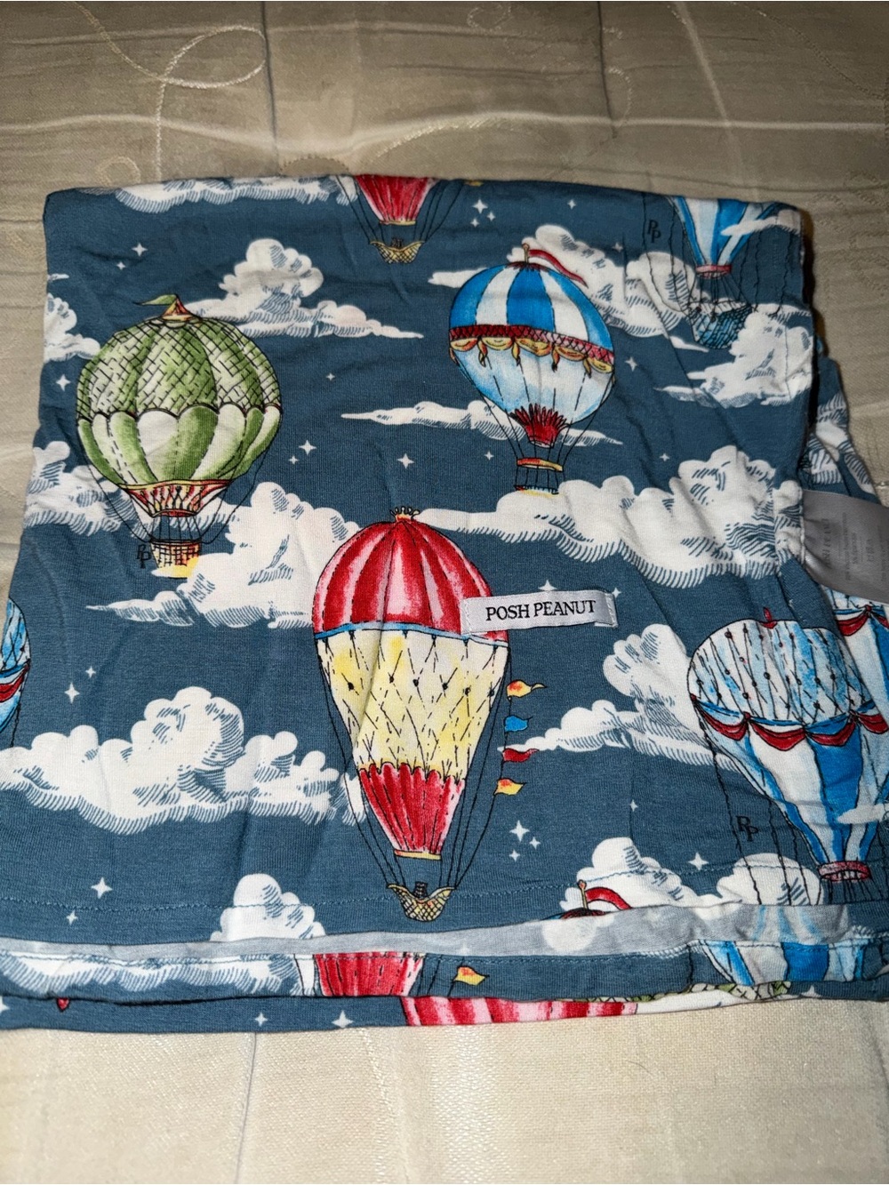 Posh Peanut Blue Hot Air Balloon swaddle